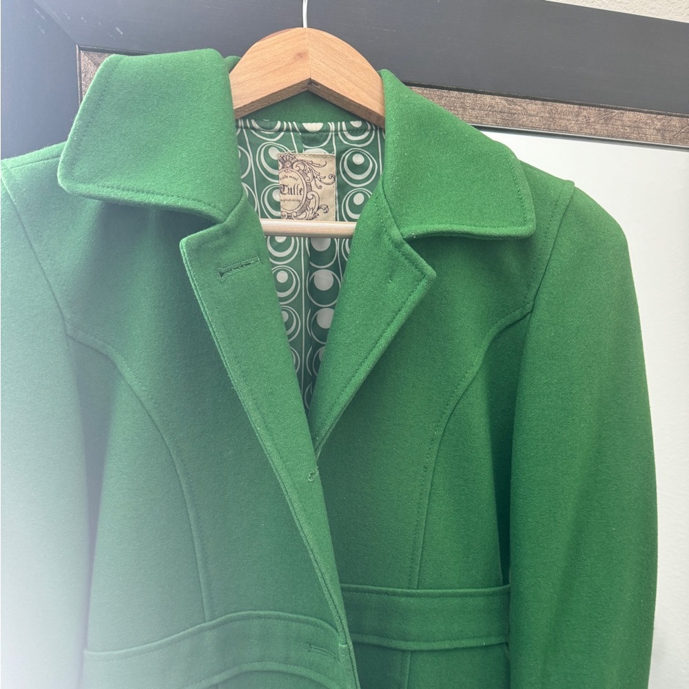 Gorgeous Green Winter Wool Jacket - image 4